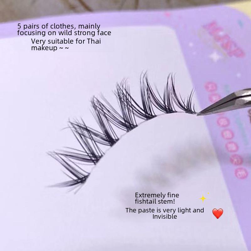 Mengji Shangpin Natural Thin Stem Mixed Thai Makeup False Eyelashes MJ07