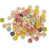 100 stuks Ronde Houten 4 Gaten Knopen Naaien Stippen Gestreepte Knutsel Naaiaccessoires