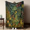 Gradient Rainbow Palm Tree Print Blanket Tropical Beach Style Soft Blanket Vacation Outdoor Picnic Home Decor Blanket