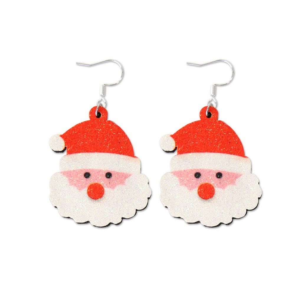 1Pair Christmas Tree Christmas Earring Handmade Sew Xmas  Eardrop Santa Claus  Earrings  Women