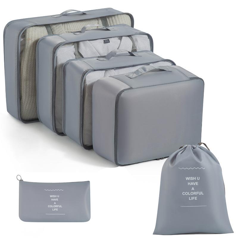 8-6 Pcs Travel Storage Bag Set, Clothing Organizer Packing Bags Suitcase Luggage Organizer Pouches
