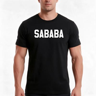Sababa Tshirt Summer Casual Cotton Tee Oversized Streetwear Tops Vintage Graphic Print Loose Fit Short Sleeve 100 Cotton