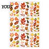 Removable Maple Leaf Decals 9 Sheets Fall Woodland Animals Window Clings, Autumn Pumpkin Clings Squirrel Fox Rabbit Glass Sticker, Anti Collision
