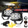 AUXBEAM 4 Inch 5 Inch LED Pods Light Spot Flood Combo with Double Side Shooter Lights Car Work Light for Trucks Offroad SUV UTV