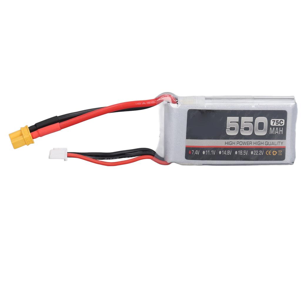 RC Lipo Battery 75C Lithium Polymer Stable 550mah XT30 Plug Lipo Battery for RC Helicopter 3S 11.1V