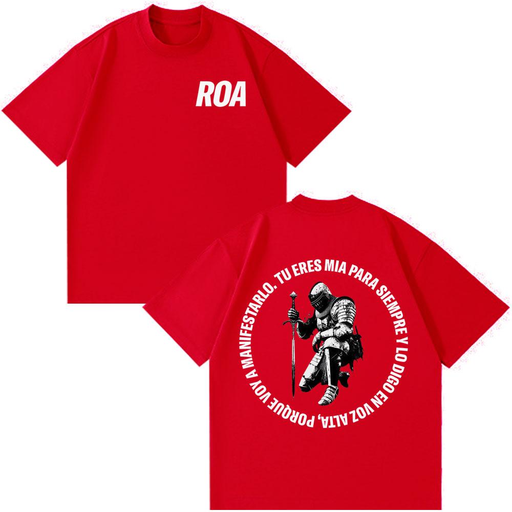 Rapper Roa Tour 2026 Fashion Print Tshirt Men Women Harajuku Vintage Tshirt Summer Cotton Casual Hiphop Punk Loose Tshirts