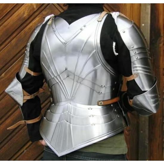 18GA Medieval Armor Half Body Suit Of Gothic Captain's Harp Suit 1530ct Replicas