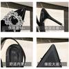 French sandals pointed stiletto high heels women's outer wear 2025 summer new bag head sandals flower rhinestone stiletto
