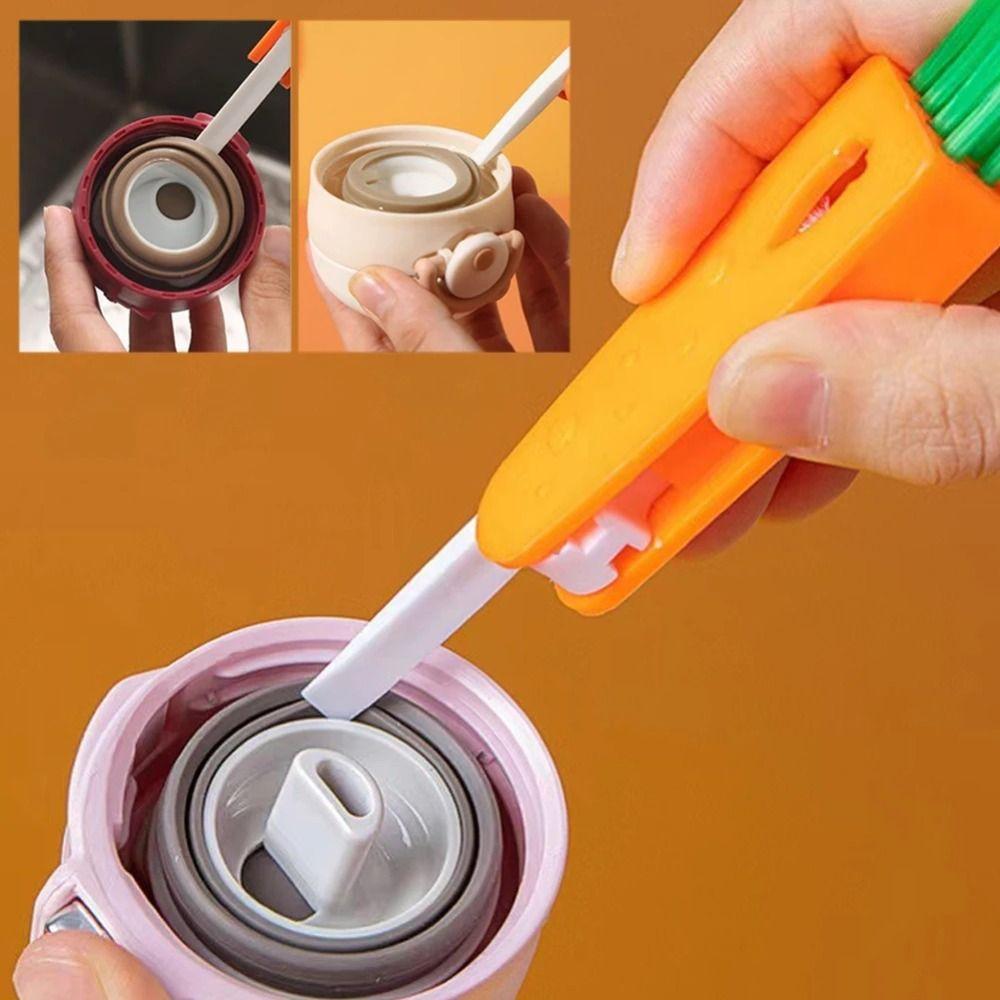 360° Rotatable Bottle Gap Cleaner Brush Multi-Functional Silicone Bottle Cleaner  Kitchen Tools