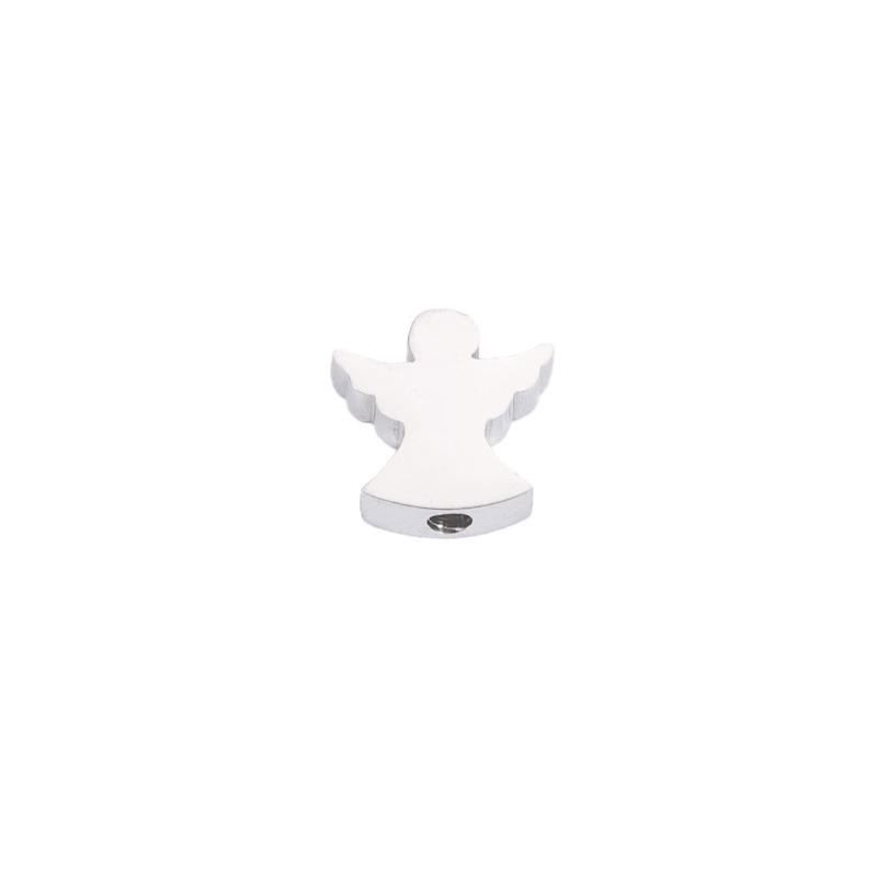 Stainless Steel Mirror Finish Angel Beads: DIY Jewelry Pendants & Bracelet Accessories