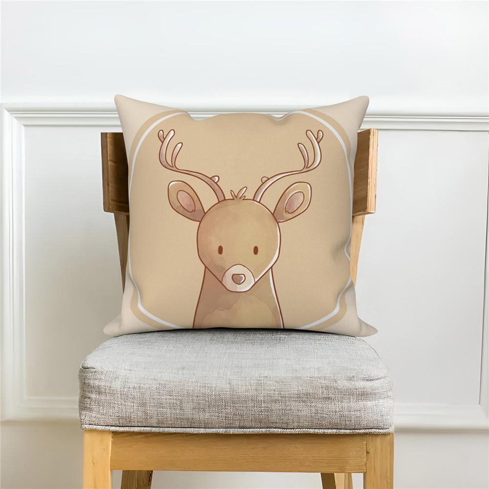 White Throw Pillow Cover Home Decor Sofa Decorative   Cartoon Animal Cushion
