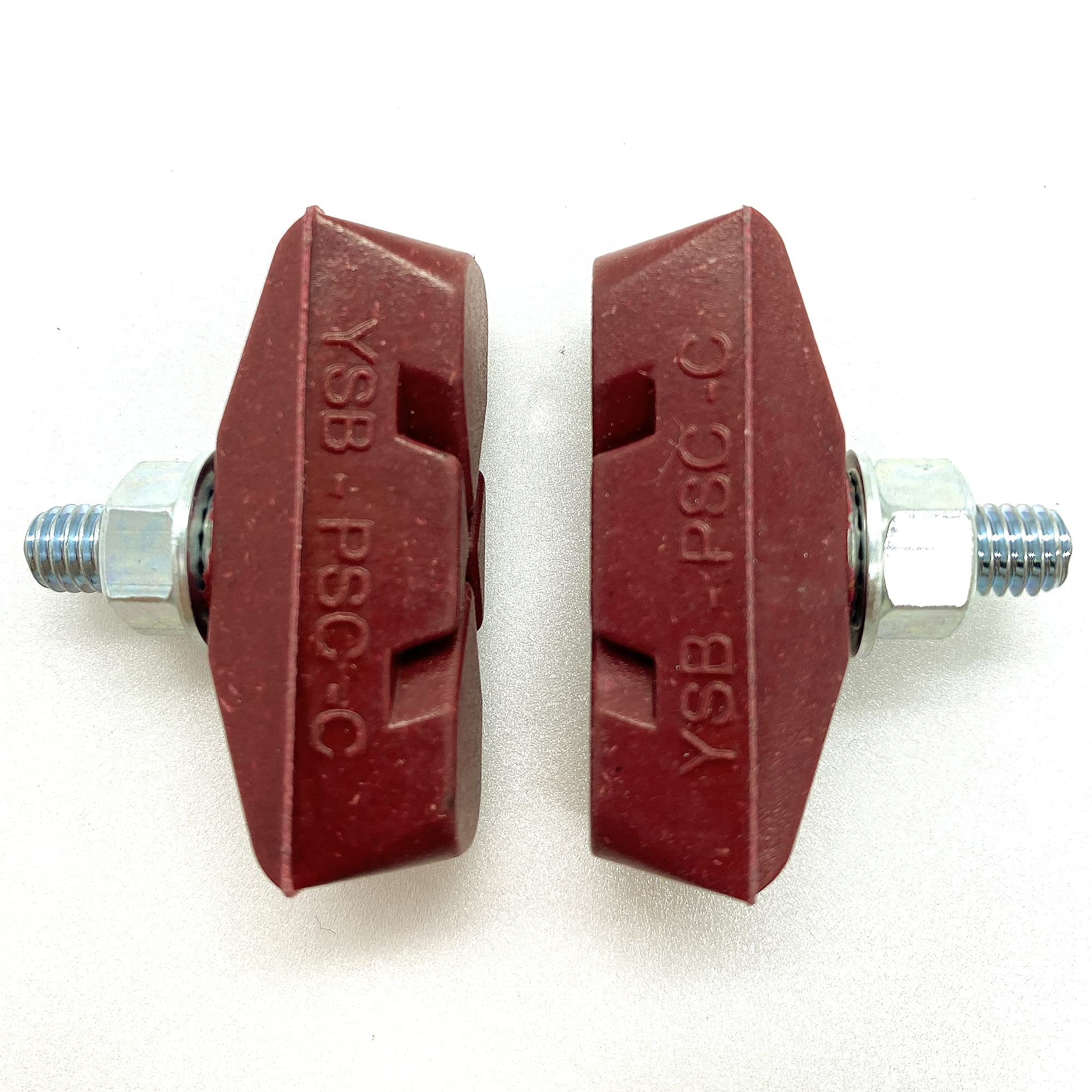 SAGISAKA Bicycle Brake Shoes DX for Aluminum 1 Pair 61622 Rims, (No Packaging), Red,