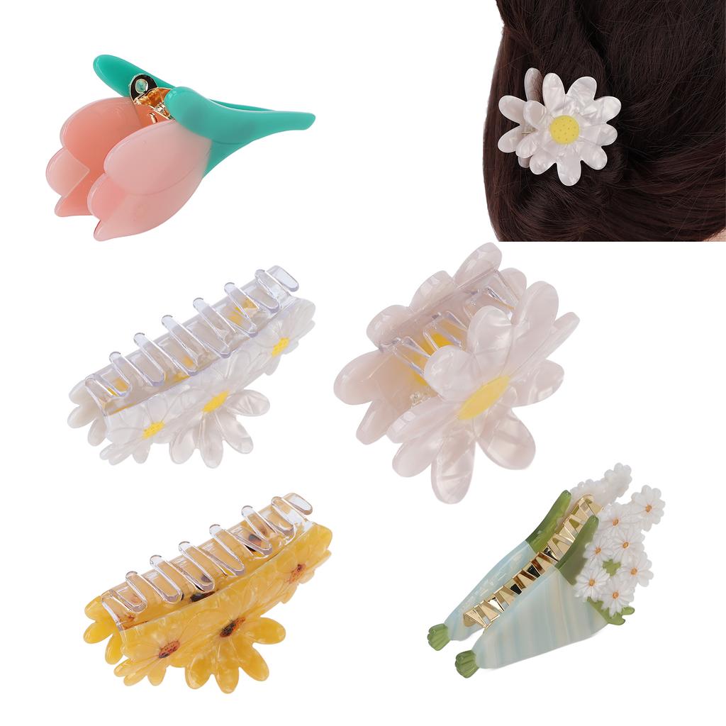 Hair Claw Clips Elegant Flower Shape Fashionable Hair Clip Styling Tool Accessories for Women