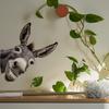 Quirky Animal Personalized Donkey Head Window Sticker for Home and Balcony