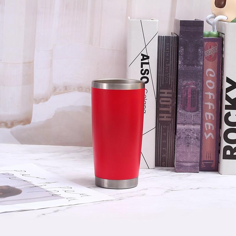 20oz Stainless Steel Vacuum Insulated Travel Mug With Push Lid Double Wall Car Cup Hot Cold Drinks