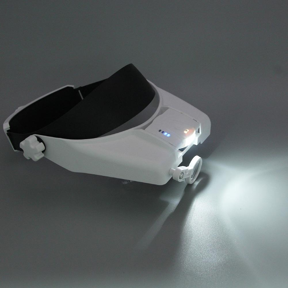 Electronic Welding Magnifying Glass USB Rechargeable with LED Light Helmet Magnifier Hands Free Head Mounted Magnifying Glasses