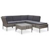 Day and Night - Day and Night Garden Furniture Set 6 Pieces and Gray Synthetic Rattan Cushions