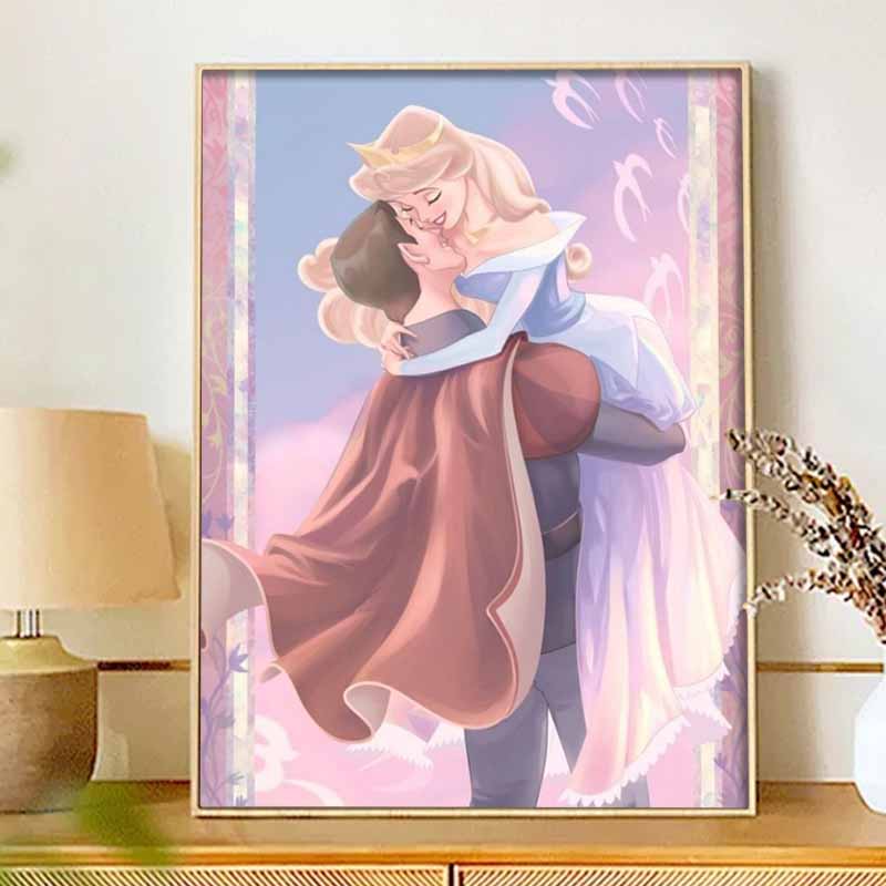 Disney Diamond Painting 5D DIY Aurora Prince Charming Diamond Painting Art Diamond Painting Kit Adult/Beginner Gift Idea Home Decor