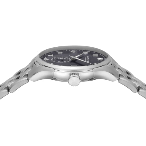 Hamilton Jazzmaster Maestro Small Second Auto Watch, Black Dial, Stainless Steel, Sapphire Crystal, Automatic, 5 ATM Water Resistance, 39.5mm, Swiss M