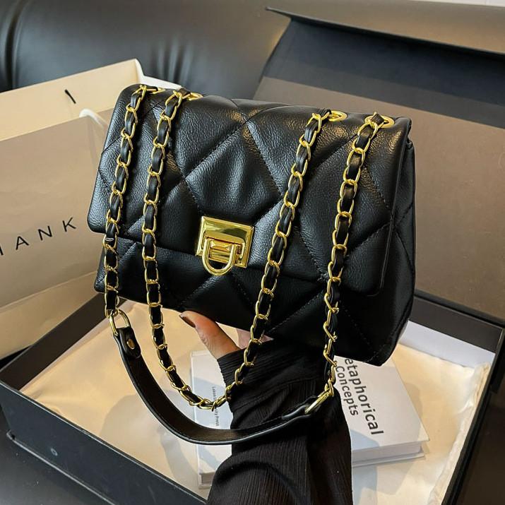 Pu Quilted Chain Bag For Women With Crossbody Design For Daily Use