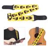 Gitarrengurt Akustik E-Gitarre Bass Ukulele Gurt Verstellbar Totenkopfmuster Lederkopf Gelb