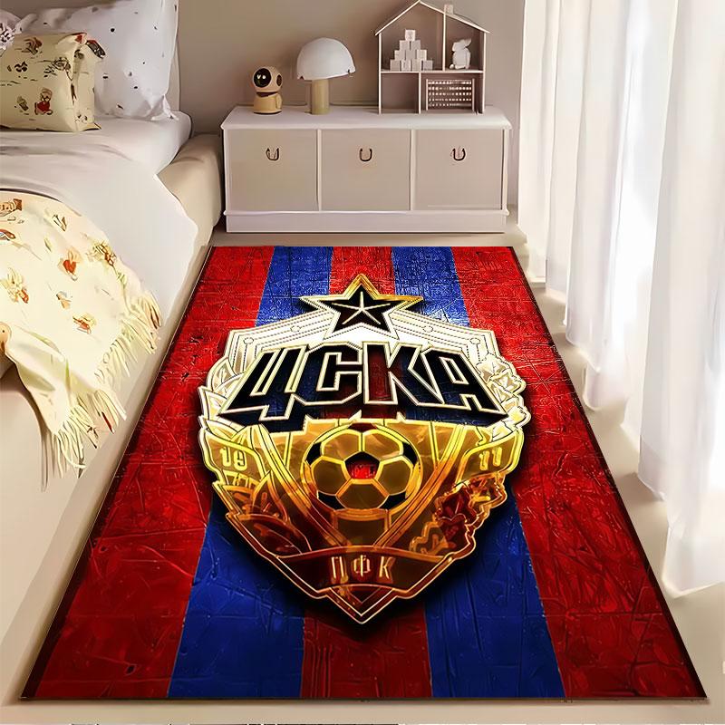 CSKA Emblem Red & Blue Design Suitable As a Non-slip Mat for the Living Room or Bedroom Sofa