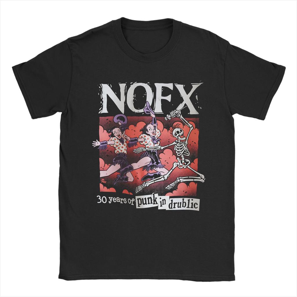 NOFX Music Tour T Shirt Summer Harajuku T-Shirts Cotton O Neck 4XL 5XL 6XL Clothing Short Sleeve Streetwear Tops