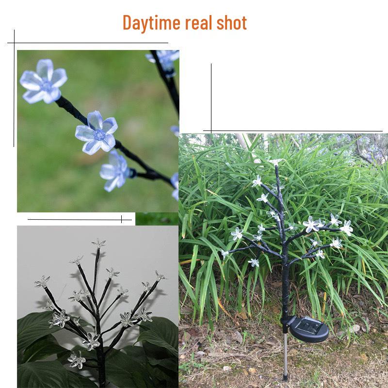Cross-Border LED Solar Cherry Blossom Firework Lights for Garden and Courtyard Decoration