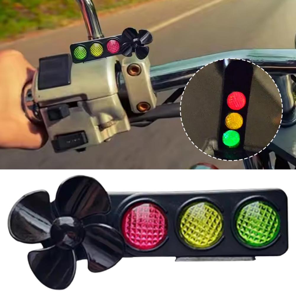Electric And Motorcycle Accessories Wind Power Traffic Light Power Windmill Decoration LED Light Car Ornament Wind Creative Z0J1