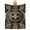 Celtic Knot Pattern Area Blanket with Intricate Vintage Mandala Design Blanket, Suitable for Use In the Bedroom, Living Room, On the Sofa