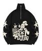 FALLETT Rock Band Half Zip Knit Black