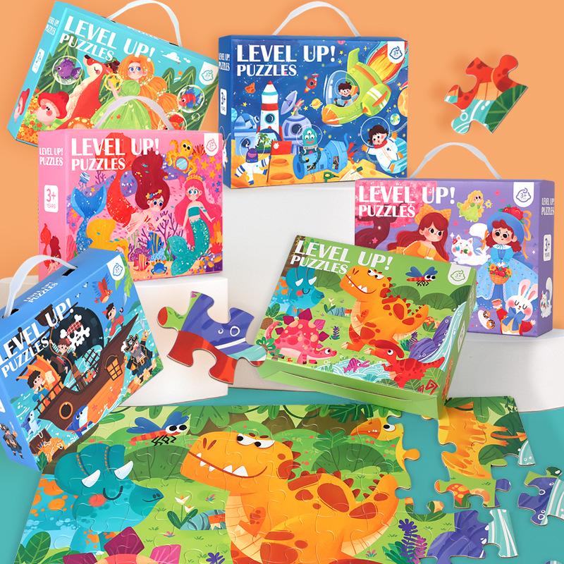 

Children s Handheld Large Piece Puzzle Box for Ages 3-6: Educational Toy and Gift