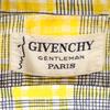 Givenchy 80s Vintage Check Pattern Long Sleeve Shirt 37 Yellow Men's Used