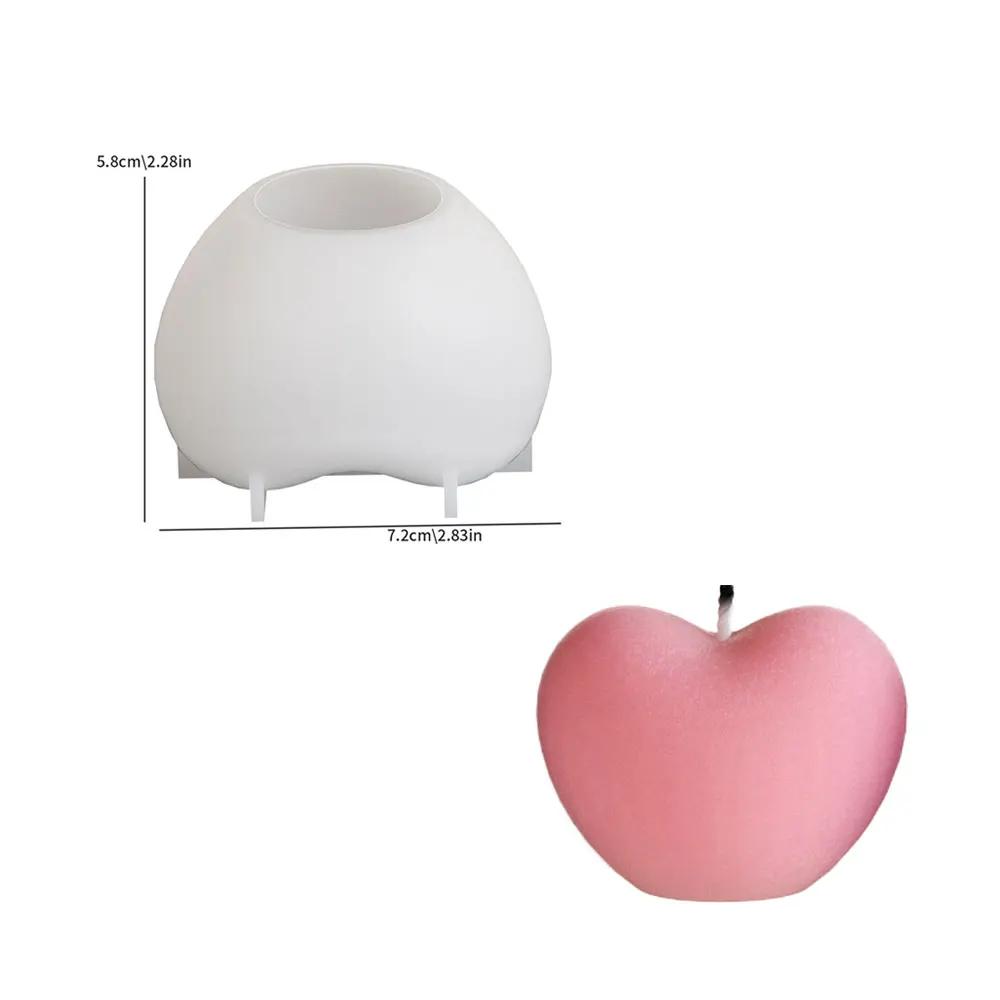 

Силиконовая форма в форме сердца с плоским дном для изготовления свечей 3D Love ароматизированный гипсовый декор ко Дню святого Валентина романтические смоляные формы подарки для влюбленных A