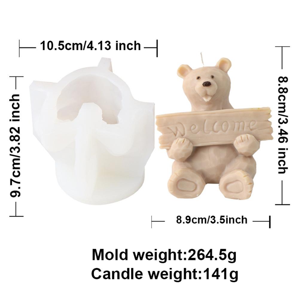 3D Panda Frog Candle Mold Handmade Cute Animal Soap Aromatherapy Mold Lively Squirrel Gypsum Resin Pendant Desktop Decoration