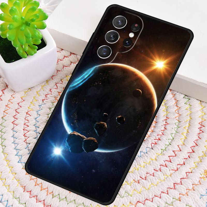 Earth Moon Sun Planet Phone Case for Samsung Galaxy note 10 pro S26 Ultra S23 S24 FE S25 S21 S22 PLUS shockproof Cove
