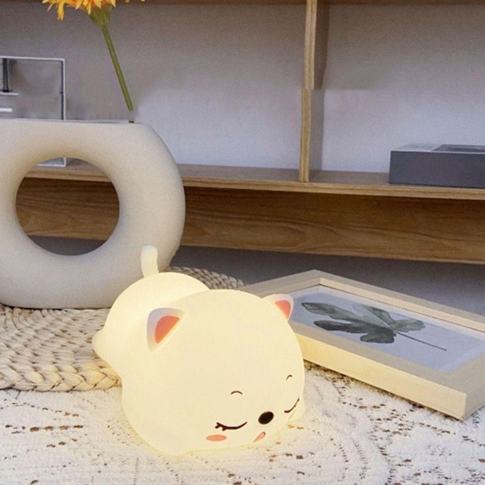 Soft Silicone Material LED Night Light Colorful Atmosphere Silicone Night Light  Kids Bedroom