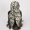 90 * 90Cm Square Scarf, Simulated Silk Scarf, Women'S Headscarf Co Contrasting Color Shawl Stripe Simple