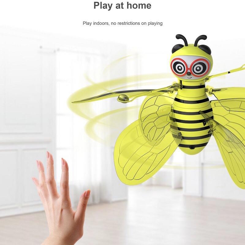 Veículo Voador Little Bee Aeronave Sensoriamento por Gestos Veículo Helicóptero Voador Luzes Brinquedos Infantis Presente de Aniversário Natal