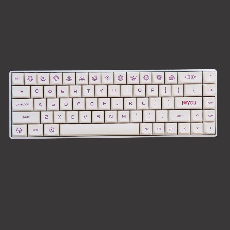 XDA Profile Keycaps In Milk Purplee PBT Material Ball Cap Design Hot Sublimation 137Keys For Multiple Layouts Including 75 68 980 87