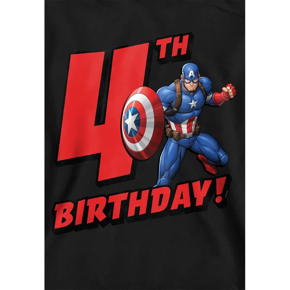 Captain America Childrens/Kids Pull Over 4th Birthday Hoodie