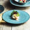 Kiln Changes Spiral Patterned Ceramic Plate Creative Flat Plate Deep Plate Salad Bowl Service Plates Restaurant Tableware