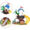 3in1 Pirate Ship Building Set with Treasure Island, Toy Pirates Island Building Kit, Outpost with Slide and Seesaw, Creative Playset Pirates Themed