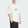 Adidas Sportswear Codes Doodle Comfortable Soft Fashionable Versatile Loose Casual Sports Short Sleeve T-Shirt Men T-Shirt Off-White JJ3968
