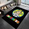 The Doctor Cartoon Head Yellow Carpet Mat Racing Theme Living Room Rug with Number 46 Signature Home Decoration Rugs for Bedroom