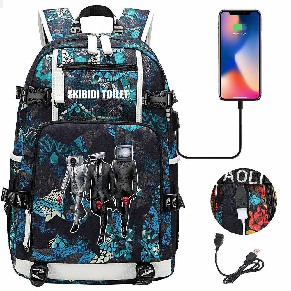 3-teiliges Schulrucksack-Set für Schüler Große Kapazität Oxford-Stoff Schultasche mit Schultergurt und Federmäppchen