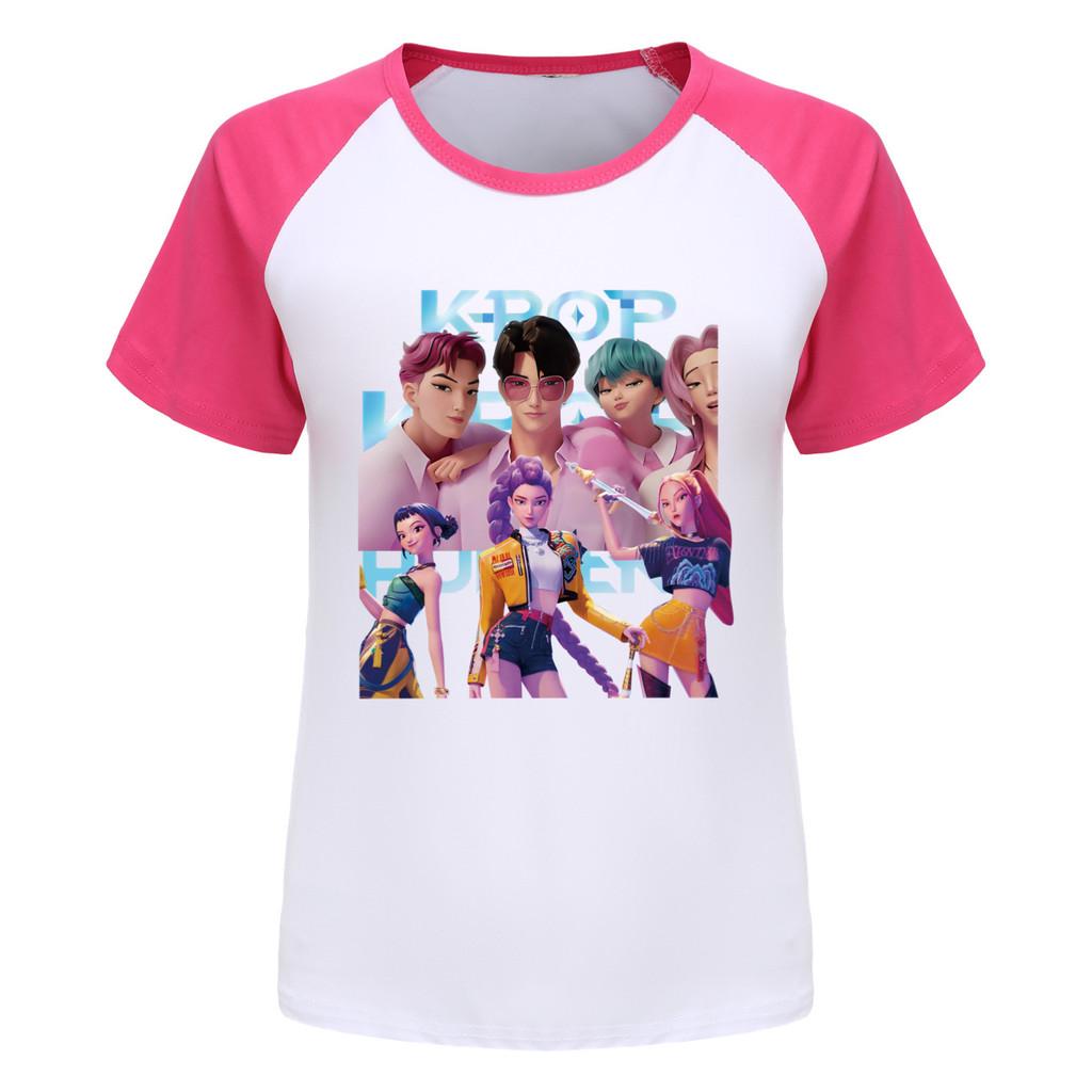 5056 Barn Flickor Sajaboys Rumi Zoey Mira Tryck Raglan Kortärmad T-shirt