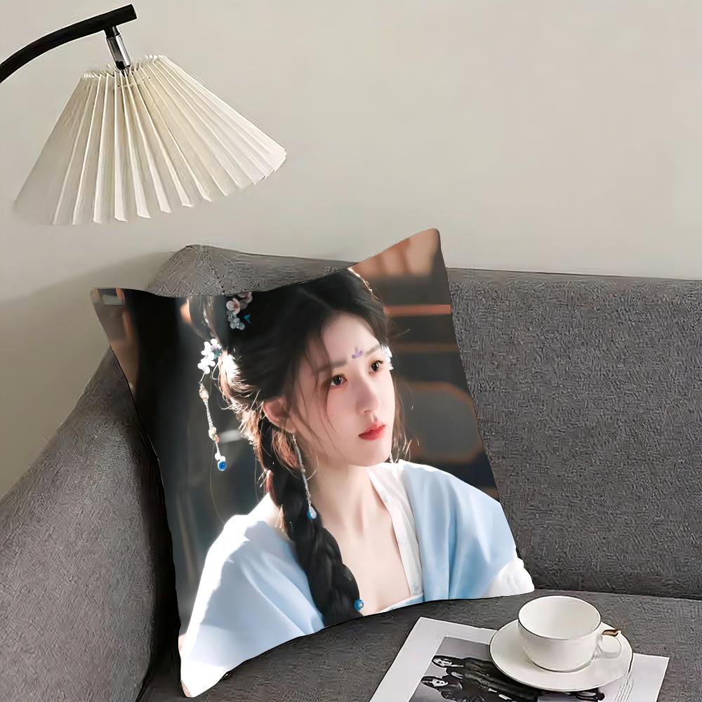 Zhao Lusi Cushion Cover Reversible Plush Pillow Cover – For car, sofa, bedroom, perfect as a gift.