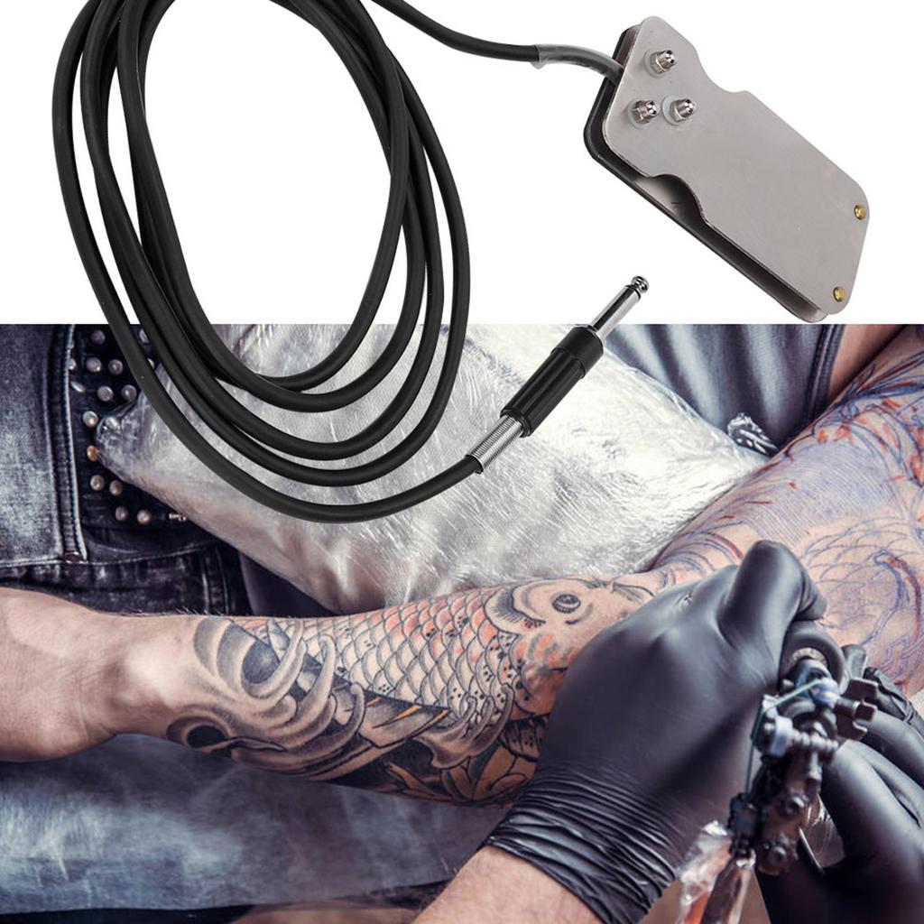 Professional Tattoo Pedal Footswitch for Power Supply Tattoo Machine Accessory (Black Cable)