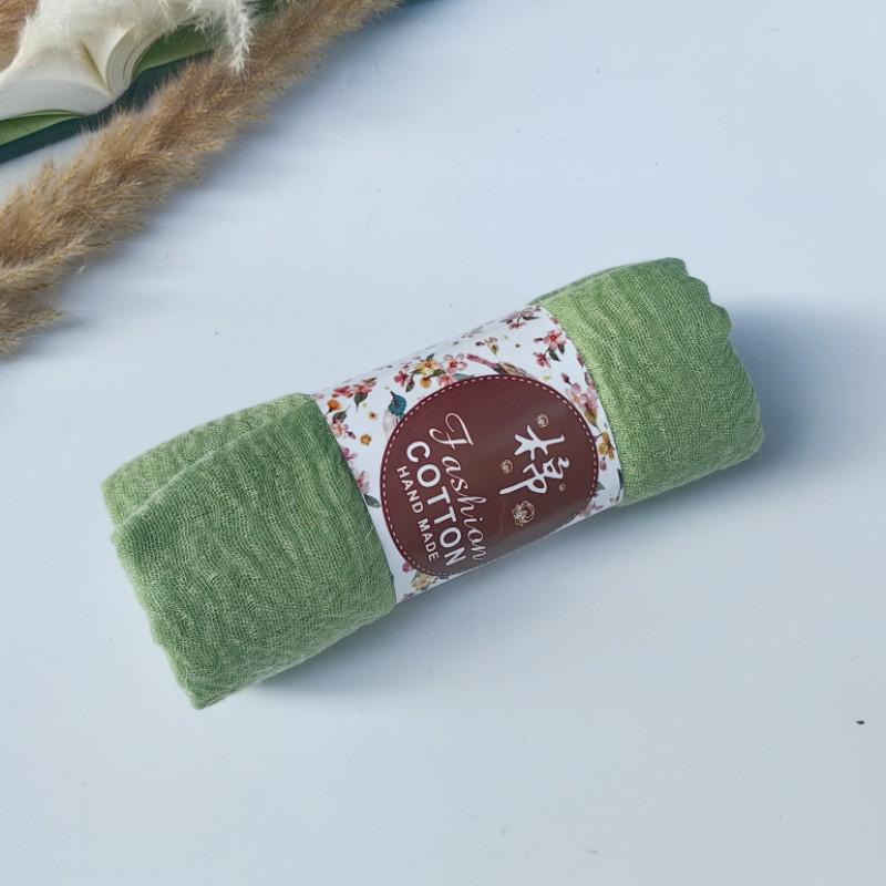 Silk Tassel Headscarf: Cross-border Crinkled Rayon Cotton Linen Scarf